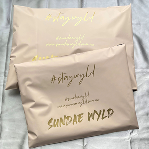 Logotipo personalizado Biodegradable Nude Poly Envío Mailer Nude Mate Custom Poly Bags Mailing Bags Nude Express Packaging Bag - Product Image 5