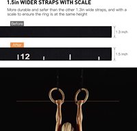 ONESTARSPORTS-anillos de madera para entrenamiento de gimnasio, anillos de madera con correa