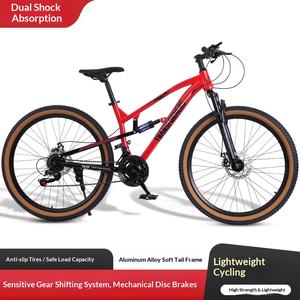 <span class=keywords><strong>Bicicleta</strong></span> de Montaña con Cuadro de Aleación de Aluminio, 21-24 Velocidades, Doble Freno de Disco, Suspensión Trasera, <span class=keywords><strong>26</strong></span> Pulgadas, Envío Directo - Product Image 5