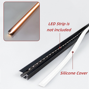 Perfil de Luz LED Lineal Empotrable para Muebles de Gabinete, Aluminio T5 con Vista Lateral de 45 Grados y Superficie con Recubrimiento en Polvo - Product Image 6