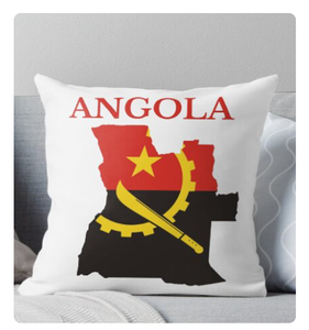 Capa de Almofada Decorativa Quadrada de Poliéster Macio com Bandeira de Angola, Lavável, para Sofá, Cama e Carro – Atacado - Product Image 2