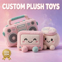 Jouets en peluche rétro personnalisés, OEM ODM, radio, télévision, machine à laver, poupée en peluche, vente en gros