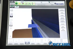Accurl MB8-250T/4000 CNC-Pressbremse 6 Achsen Hydraulische CNC-Beklapppresse Da66T 3D-Steuerung mit Rückgabel
