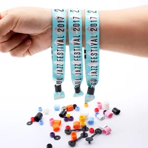 Wristbands Wristband Party Custom Barrel Lock Wristbands Plain Fabric Festival Cloth Entrance Ticket Event Satin Wristband For Concert