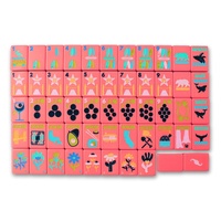 Offre Spéciale – Ensemble de Tuiles de Mahjong de Luxe Modernes en Acrylique, Taille California, Gravure de Motifs, Couche Unique, 160 Pièces