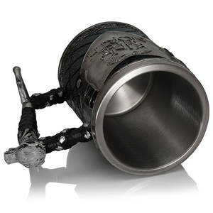 Vaso de Acero Inoxidable con Diseño Creativo de <span class=keywords><strong>Rey</strong></span> Lobo en 3D, Estilo Gótico Punk Inusual, para Fiestas de Vino, Vasos para Beber, Tazas <span class=keywords><strong>Rey</strong></span> del Norte - Product Image 4