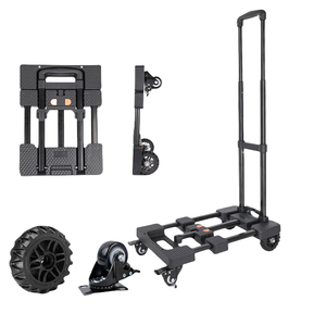 Chariot de supermarché pliable à quatre roues pour usage domestique, capacité 200 kg, pour le transport de sacs de céréales, OEM - Product Image 3
