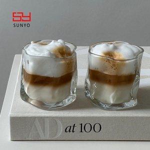 10 أونصة فريدة من نوعها شكل غير منتظم قاعدة مربعة سميكة تصميم الحليب الشاي القهوة ويسكي الشرب Ult-funtion الحلوى - Product Image 2