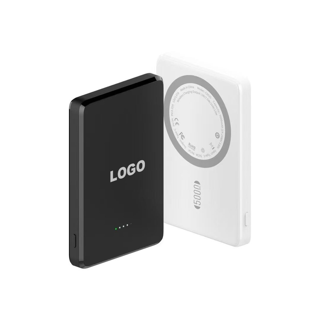 Super Slim Custom logo 5000mah Powerbank Mini 15W Wireless Charging Magnetic Power Bank