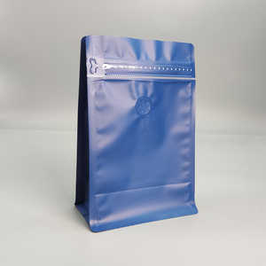 Sacs d'emballage pour café personnalisés à fond plat avec valve unidirectionnelle et fermeture éclair de qualité supérieure - Product Image 3
