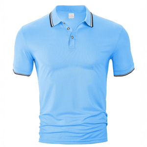 Polo à manches courtes personnalisé pour homme, broderie logo, 170 GSM, 100 % polyester, vêtement de travail pour le golf - Product Image 1