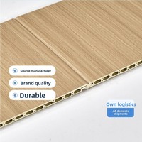 Exclusivo Transfronterizo Paneles de Pared Geométricos de WPC PVC Madera Plástico Decorativos de Núcleo Hueco de Bambú con Función a Prueba de Humedad