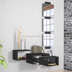 Armoire de couloir en bois <span class=keywords><strong>avec</strong></span> <span class=keywords><strong>miroir</strong></span> et tiroir, idéale pour un couloir, <span class=keywords><strong>design</strong></span> moderne, nouvelle collection - Product Image 1