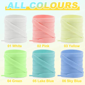 2026 NUEVO KJ Custom 8mm de ancho plano luminoso poliéster cuero cordones de zapatos colorido seguridad reflectante deporte Casual zapatillas - Product Image 2