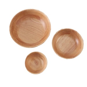 Hotel Household Solid Rubber Wood Reusable Durable Elegant Simple Fashionable Multi-Purpose Salad & Seasoning Bowls