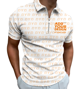 Polo de manga corta con estampado bajo demanda <span class=keywords><strong>para</strong></span> hombre, camiseta Polo informal de poliéster personalizada <span class=keywords><strong>para</strong></span> hombre, bordado de piqué de golf - Product Image 1
