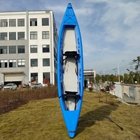 Nouveau Kayak de Pêche Gonflable 1-2 Personnes - PVC Épaissi, Plancher Drop-Stitch Renforcé, Fond Rigide Renforcé Directement de l'Usine