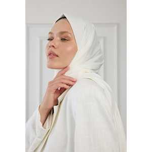 Pure Cotton Ecru <b>Scarf</b> Part of <b>Hat</b> and <b>Glove</b> <b>Sets</b> Collection - Product Image 2