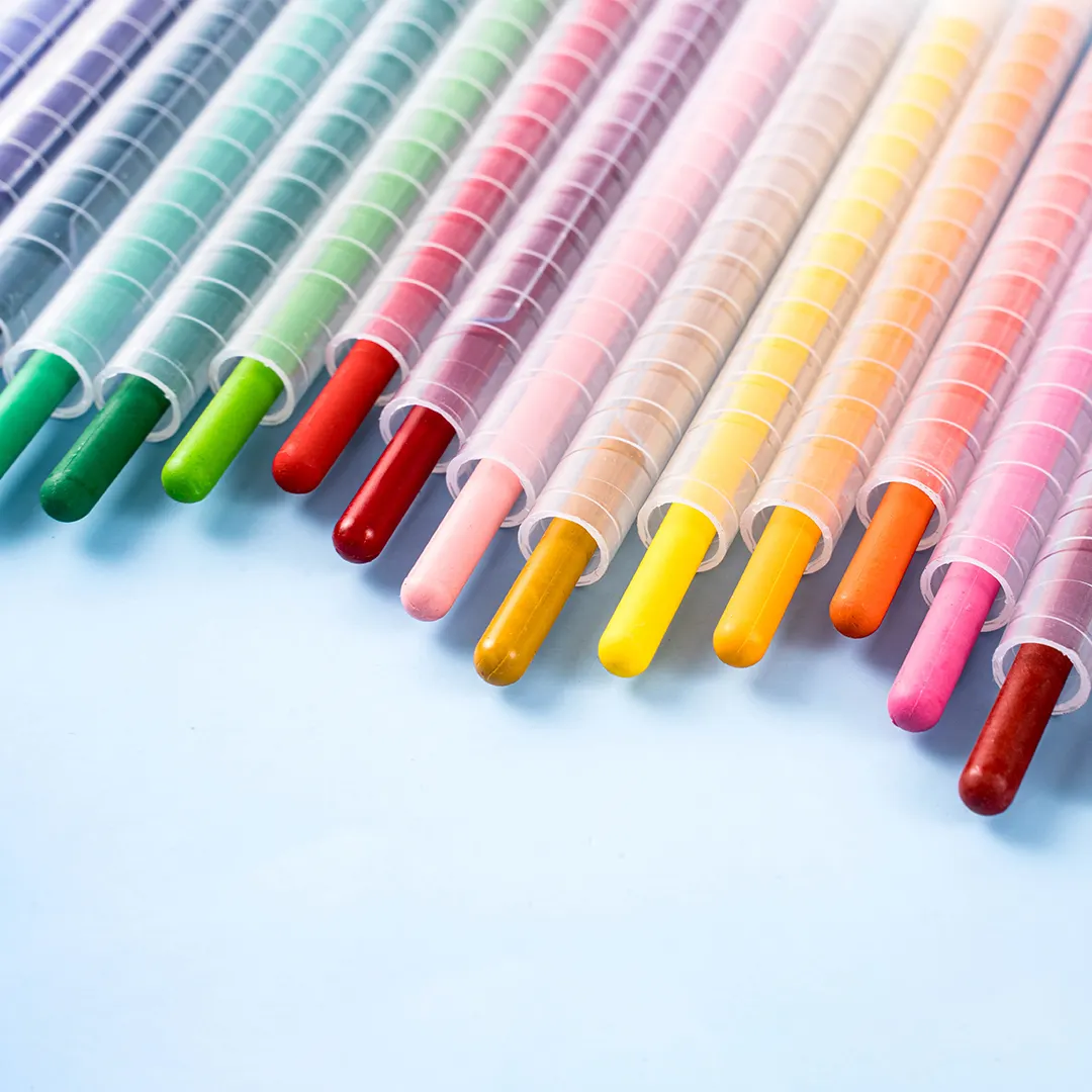 Escola Art Set Twistable Plastic Crayon Promocional 12 Cores Não-tóxico Mini Tamanho Crianças Art Painting Crayon Set