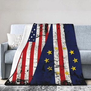 Couverture en flanelle de haute qualité, personnalisée avec <span class=keywords><strong>le</strong></span> drapeau du <span class=keywords><strong>Cap</strong></span>-<span class=keywords><strong>Vert</strong></span>, chaude et confortable, idéale pour la maison et la voiture - Product Image 1