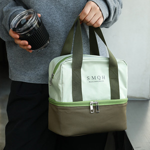 Smqh Insulated Lunch Bag Double Layer Large Capacity For Office Workers Commute - Product Image 2