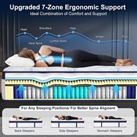 Matelas de sommeil de haute qualité pour les deux côtés de la chambre, dotés de ressorts ensachés en mousse de latex naturel haute densité