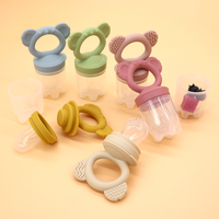 Set de Alimentador de Frutas para Bebés, Chupete y Mordedor Koala, 100% Silicona, Libre de BPA, Anti-caída, Tetina de Silicona, Bandeja para Cubitos de Hielo