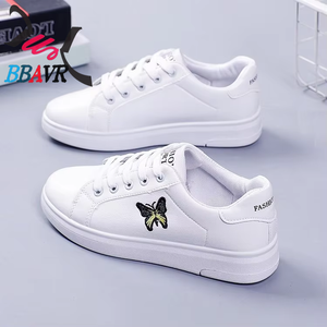 Zapatillas Deportivas BBAVR C-15 Blancas con Parte Superior de PU, con Cordones, Transpirables, Ligeras, Impermeables, Casuales para Mujer, Primavera - Product Image 3