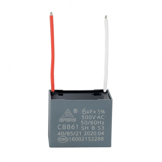 Epers CBB61 Metallized Polypropylene Film Capacitor 0.27uf-35uf 110VAC-600VAC Epoxy Resin Package for Fan Applications