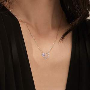 Collier pendentif en argent sterling 925 avec pierres en zircone, vente en gros de bijoux fins pour femmes, approvisionnement en vrac B2B - Product Image 4