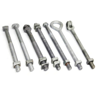 Vis hexagonale en acier au carbone galvanisé à chaud M12 x 60 mm, norme DIN, tête carrée, classe 4, pour machines CNC