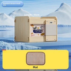 Nido de madera universal con aire acondicionado, artefacto de refrigeración ecológico para mascotas, gatos, perros, almohadilla de hielo, cama, casa, embalaje de cartón - Product Image 6