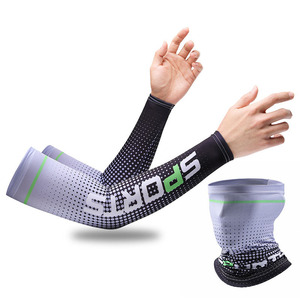 Nouveau bras manches masque ensemble couverture course Protection UV baseball visage bouclier flex bras manches sport cyclisme bras manches - Product Image 3
