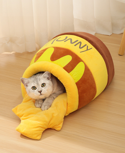 Hot-selling Cat <strong>Bed</strong> Cave Honey Pot <strong>Shape</strong> Cat <strong>Sofa</strong> <strong>Bed</strong> Cat Sleeping <strong>Bed</strong> for Four Seasons - Product Image 6