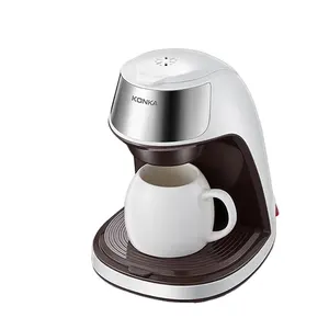 KONKA-Mini máquina de café espresso pequeña eléctrica portátil, cafetera de goteo americana integrada para café y té