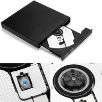 Slim External Optical Drive USB 2.0 DVD Combo DVD ROM Player CD-RW Burner Writer Plug and Play for Macbook Laptop Desktop PC