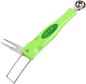 Nouvel Ustensile de Cuisine Pratique en Acier Inoxydable pour Trancher la Pastèque et Couper les Fruits en Billes, Manuel - Product Image 1