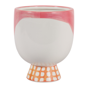 Vaso in ceramica con design a volto, vaso rosa per piante da interno, vaso decorativo in gres per piante, decorazione per la casa - Product Image 5
