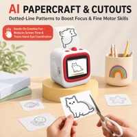 Printer Saku Mini AI Portabel 57mm Mesin Stiker Thermal Tanpa Tinta untuk Anak-anak Printer Thermal Gambar Suara AI Pintar