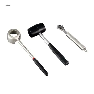 Epsilon Coconut Opening Cutter With Hammer Food Grade Stainless Steel Coconut Opener Practical Coconut Opener Tool Set