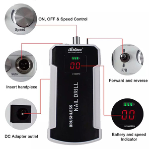 สว่านไร้สายแบบชาร์จไฟได้สำหรับเล็บ ระดับมืออาชีพ กำลังไฟฟ้า 35K - Product Image 4