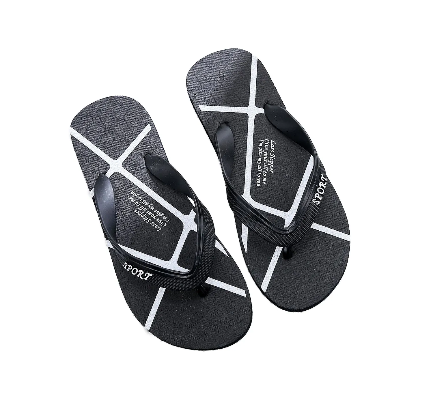 2023 Factory Price Waterproof Male Thong Slipper Custom Beach Bath Leisure Flat Flip Flops Sandals For Men