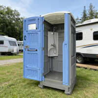 Douche portable robuste en PEHD, écologique, à installation rapide, pour camping extérieur