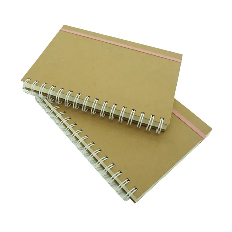 Kawat Putih O Notebook Buku Notebook Kawat-o Kustom dengan Die-Cutting Dalam Teks