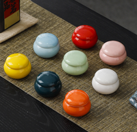 En stock, mini pot à thé en céramique de 10 g, couvercle recouvert de feuille d'aluminium, récipient de stockage pour cosmétiques, miel, aliments secs