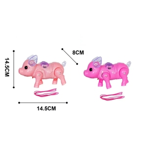 Bán Buôn Lợn Đi Bộ Đồ Chơi Dây Heo Hoạt Hình Dễ Thương Đồ Chơi Điện Cho Trẻ Em Có Nhạc Và Đồ Chơi Lợn Nhựa Nhẹ - Product Image 3