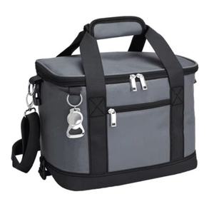 Free sample Foldable large capacity big insulated thermal cooler <b>bag</b> <b>lunch</b> <b>box</b> bagwith shoulder strap and handle - Product Image 3