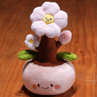 Jouets en peluche tournesol en pot, portulaca, lys, rose, zamioculcas, figurines de dessin animé, animaux en peluche, plantes, coussins Zz