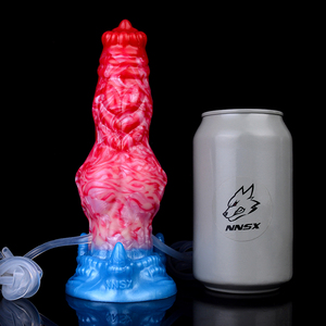 XL Wolf Pene Consolador inflable de silicona artificial para mujeres Imitar eyaculación Consolador de fantasía con bomba - Product Image 2