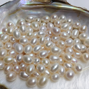 Manik-manik Mutiara Air Tawar Bentuk Tetes 8-9MM Grade 4A Untuk Pembuatan Perhiasan, Mutiara Longgar Tanpa Cacat - Product Image 2